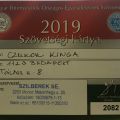 2019. Szövetségi kártya